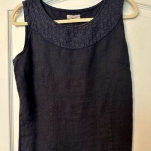 Lina Tomei linen sleeveless shirt.